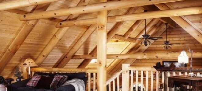 Выбор потолков для дома из бруса