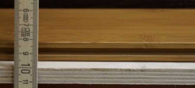 Какая должна быть подобрана толщина фанеры под ламинат
