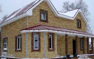 Отделка деревянного дома искусственным камнем