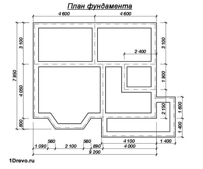 План фундамента