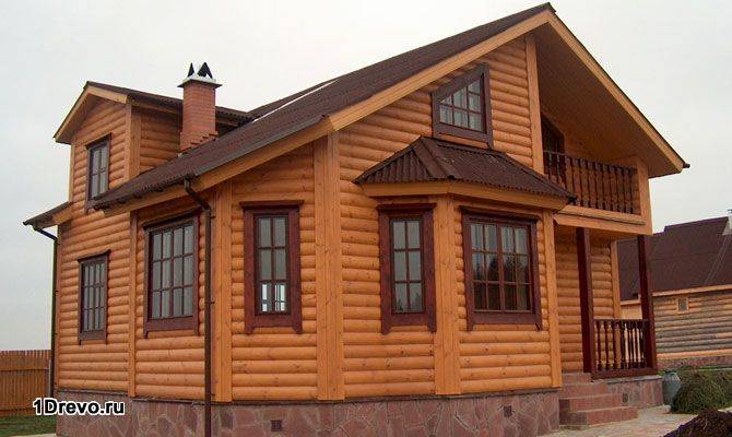 Блок-хаус под бревно