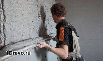 Нанесение раствора