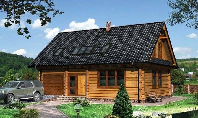 Проект дома с мансардой и гаражом 